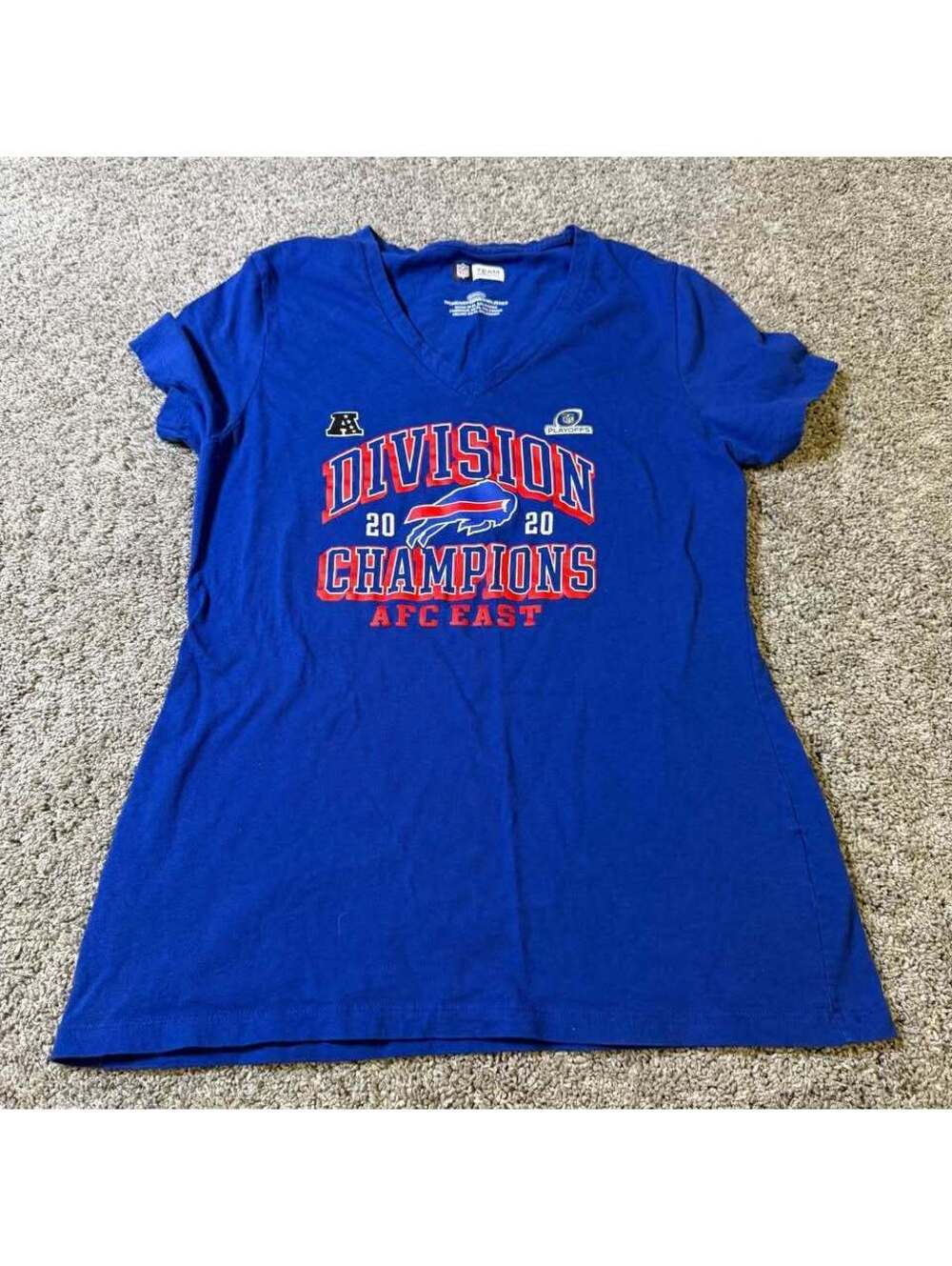 NFL Buffalo Bills 2020 AFC East Division Champions Women's T-Shirt Size Small